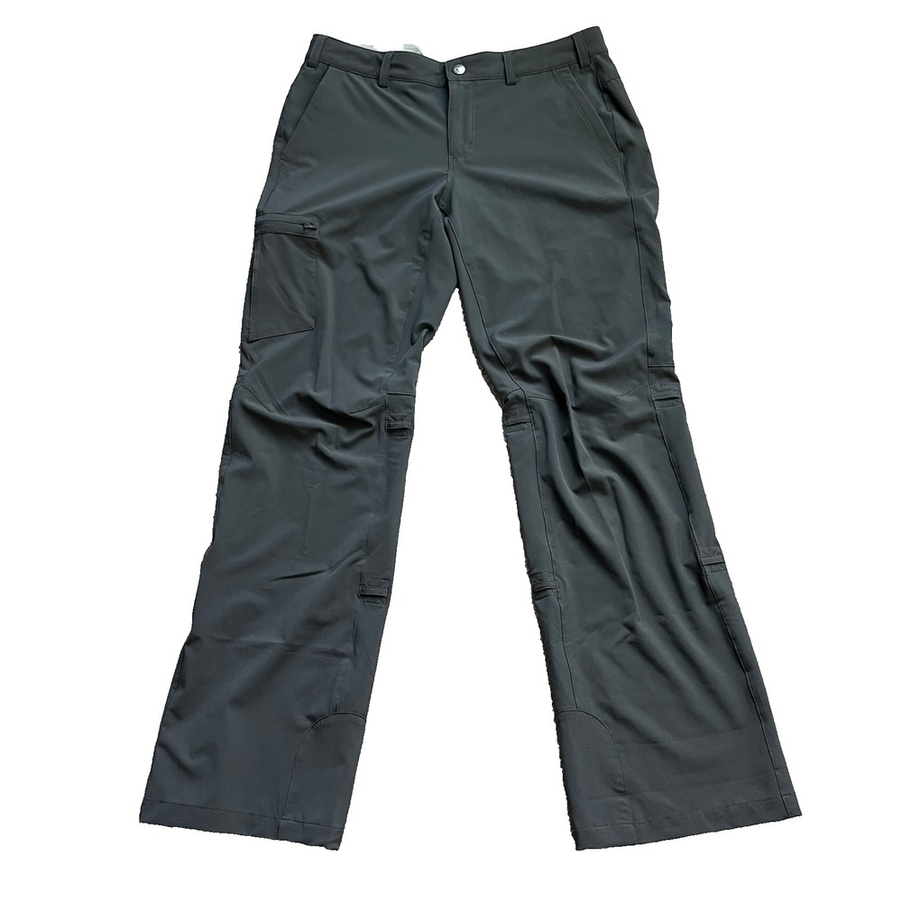 REI Active Performance Pants‎ Gray Roll Up Cuffs Adjustable Waist Womens 8 32x32